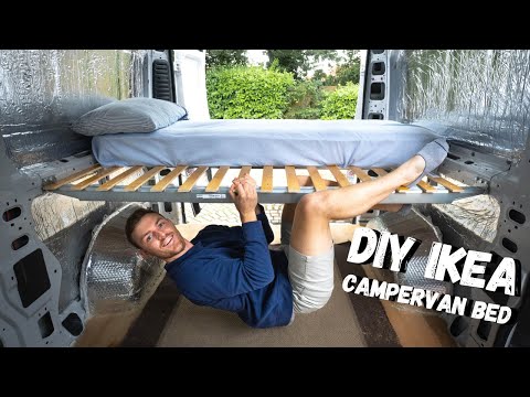 SUPER STRONG & SIMPLE IKEA CAMPERVAN BED | DIY Budget Van Hack - No Experience Van Build