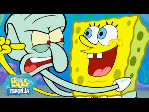 Bob Esponja | Lula Molusco Preso com Bob Esponja por 2 Horas Seguidas 💀 | Bob Esponja em Português