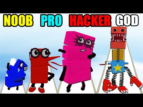 NOOB vs PRO vs HACKER vs GOD Merge Number Cube Monster Run