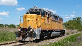 preview picture of video 'HLCX 916, Light Power, Southbound out of Ottawa, Illinois on 5-10-2012'