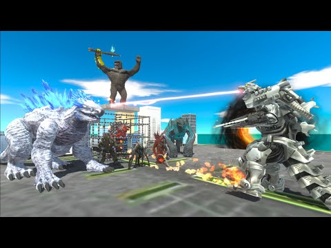 Death Run! Cyborg Mechagodzilla Kiryu rescue Cyborg Mechagodzilla from Kong - ARBS