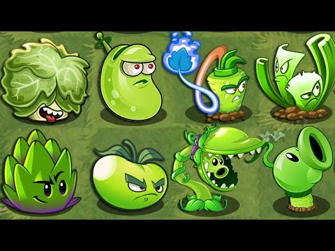 PvZ 2 Challenge - All Green Plants Max Level Vs Gargantuar Zombie