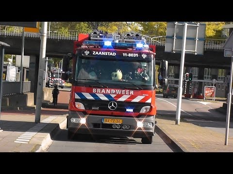 PRIO 1 8031 8034 8052 & Politie Woningbrand Fluitekruidweg Zaandam