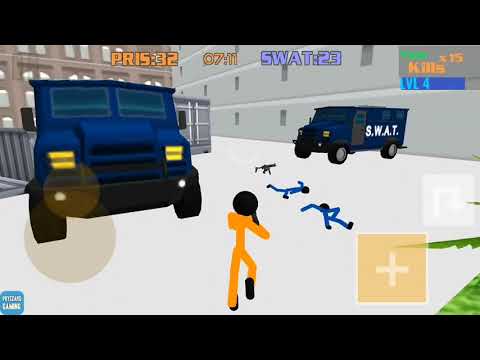 Stickman Prison: Counter Assault Swat vs Prisoners Walkthrough Part 3 / Android Gameplay HD
