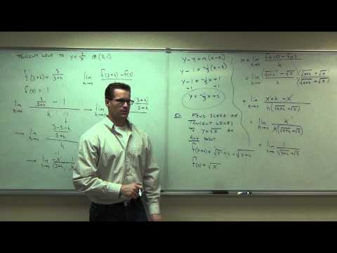 Calculus 1 Lecture 1.5:  Slope of a Curve, Velocity, and Rates of Change