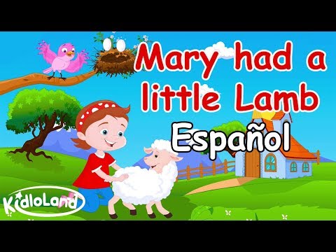 Popular Nursery Rhyme for Kids in Spanish | Mary Had a Little Lamb | Poem with Lyrics for Children