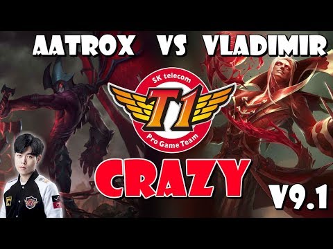 [ SKT T1 Crazy ] - Aatrox vs Vladimir Top - Patch 9.1 KR Ranked - KDA 2/3/9