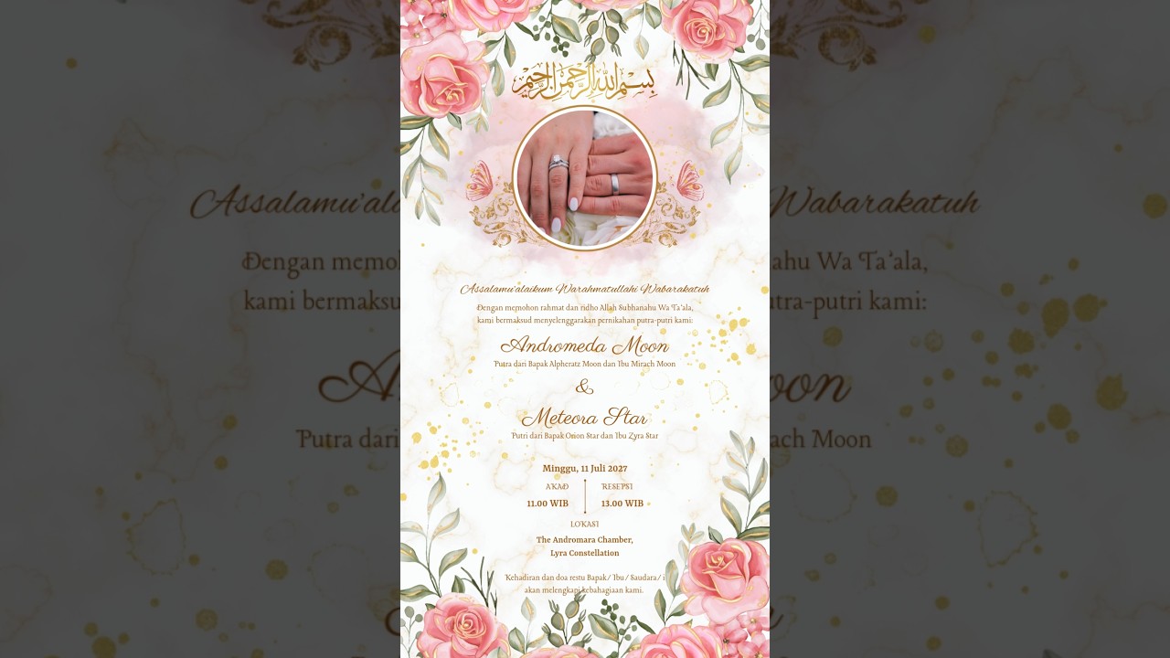 🌸✨ Desain Undangan Pernikahan Digital Pakai Canva - Tanpa Ribet! Template Undangan Online Elegan ✨🌸