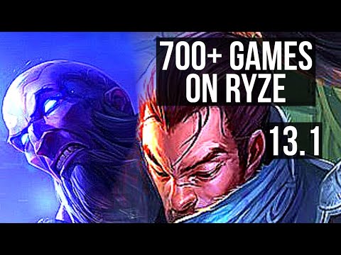 RYZE vs YASUO (TOP) | 6/0/5, 1.4M mastery, 700+ games, Dominating | KR Grandmaster | 13.1