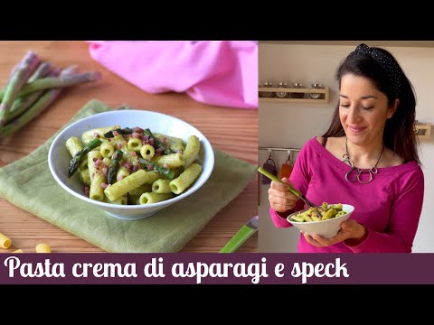 Pasta crema di asparagi e speck