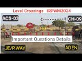 Level Crossings IRPWM 2024 Chapter 09 ACS 03 Railway Departmental Question