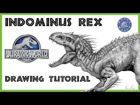 How To Draw an INDOMINUS REX from JURASSIC WORLD -...