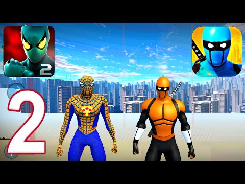 Power Spider 2, Blue Ninja - Gameplay Walkthrough Part 2 - New Skin (iOS, Android)