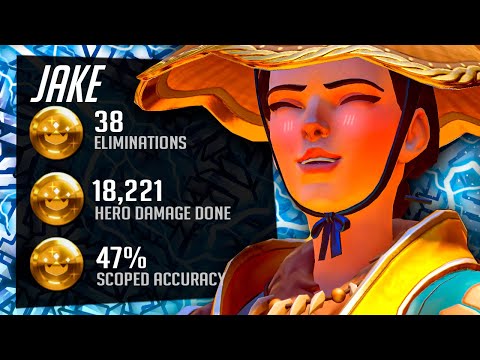 Jake Carry Ashe - 38 elims! [ Overwatch Season 32 Top 500 ]