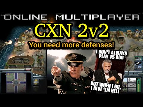 CXN 2v2 - Laser General - Pro Rules | C&C Generals Zero Hour | No Commentary