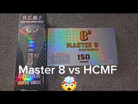 H.C.M.F 8" vs Master 8 150 series 8" Canister shells 🔥🔥 #fireworks
