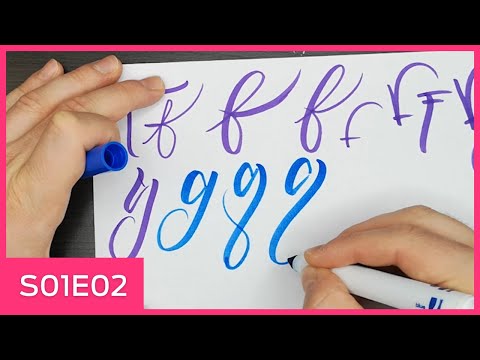 Crayola & Milan Calligraphy alphabet ✨ Handwriting S01E02