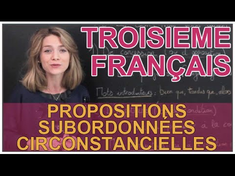 Les propositions circonstancielles