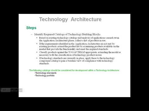 13 Technology Architecture in TOGAF ADM