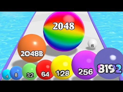 Rolling Ball Run Numbers Game - Gameplay Walkthrough Android iOS (Level up Balls, Math games)