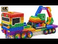 How To Make RC Truck Excavator Transport From Magnetic Balls Satisfying Magnet World Series