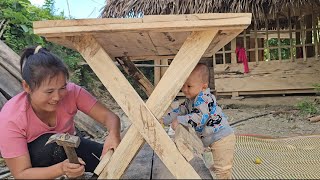 After 1 day of hard work, I completed a set of tables and chairs.