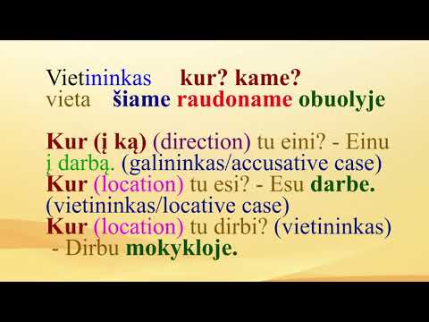 LITHUANIAN LESSON 117 - CASES OF NOUNS (2) - Linksniai