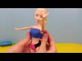 Elsa Play Doh Barbie Frozen Swim Suit Bikini Dress Up Beach Towel By ToysReviewToys