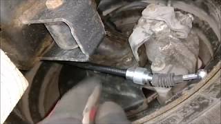 VW Golf mk4 parking brake cable removal and install
