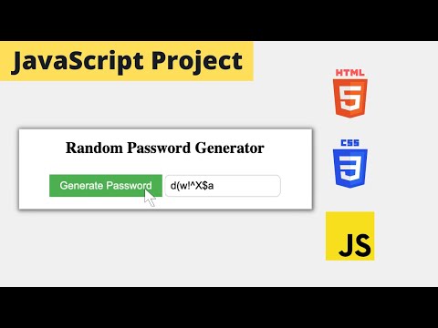 Create Random Password Generator Javascript Project Tutorial For Beginners