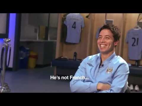 FUNNY Samir Nasri throws Patrick Vieira out of his interview Man City Behind the scenes