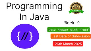Download the video "NPTEL Programming in Java Week 9 Quiz answers with detailed proof of each answer"