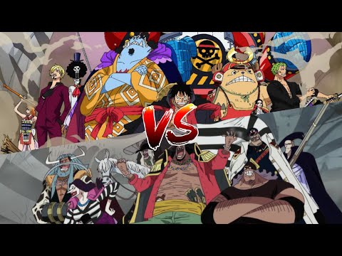 Straw Hat Pirates vs Blackbeard Pirates || One Piece