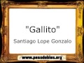 Gallito Santiago Lope Gonzalo Pasodoble
