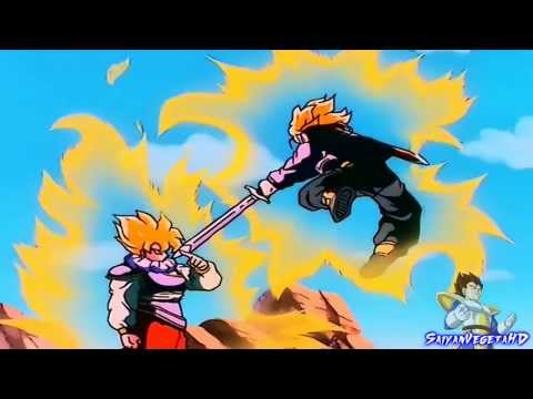 Goku SSJ Vs  Trunks SSJ Audio Latino