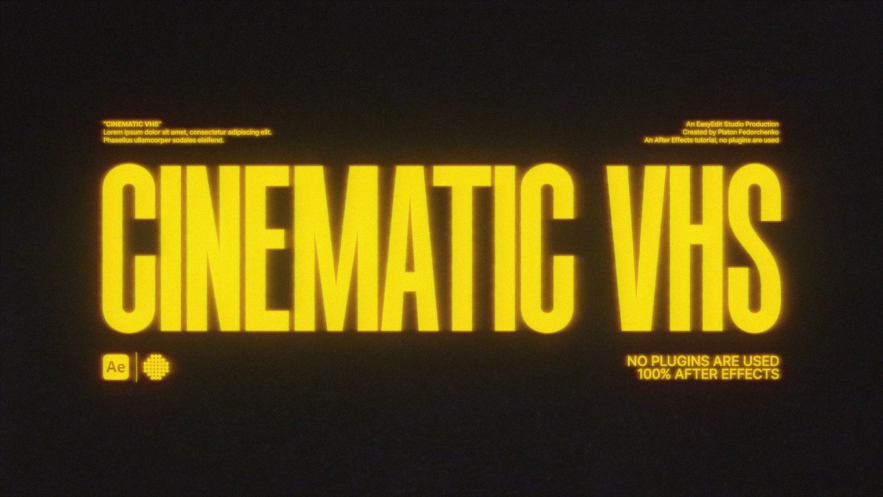 Cinematic VHS Effect | After Effects Tutorial
