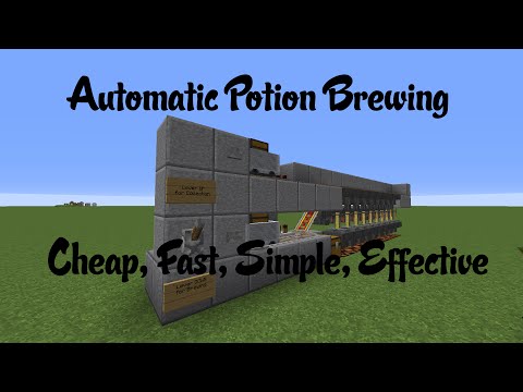Minecraft Tutorial:  Cheap, Fast, Efficient Potion Brewing Machine