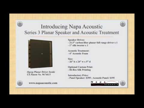 Napa Acoustic Series 3 Planar with Visual Art Speaker Ogeeg Driver Spec-Slideshow