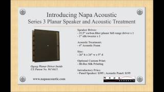 Napa Acoustic Series 3 Planar with Visual Art Speaker Ogeeg Driver Spec-Slideshow