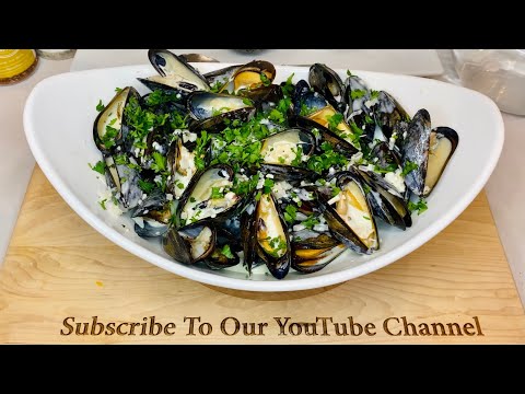 Grilled Mussels with Creamy White Wine Garlic Sauce Recipe | How to Smoke Mussels