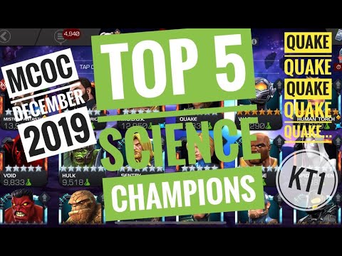 Top 5 Science Champions In MCOC! December 2019!