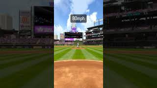 Here’s what a 40mph to 100mph FASTBALL looks like in WIN 👀 #shortsfeed #baseball #virtualreality