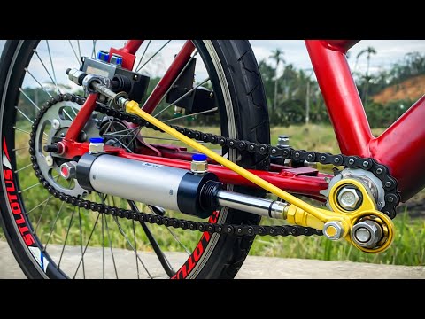 ICH HABE EINEN PNEUMATISCHEN MOTOR AN MEINEM FAHRRAD INSTALLIERT! ALLE WAREN BEGEISTERT.