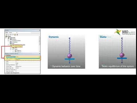 'Static Analysis', MBD for ANSYS 18.2 new feature