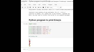 Download the video "Day 77 : Python program to print Emojis"