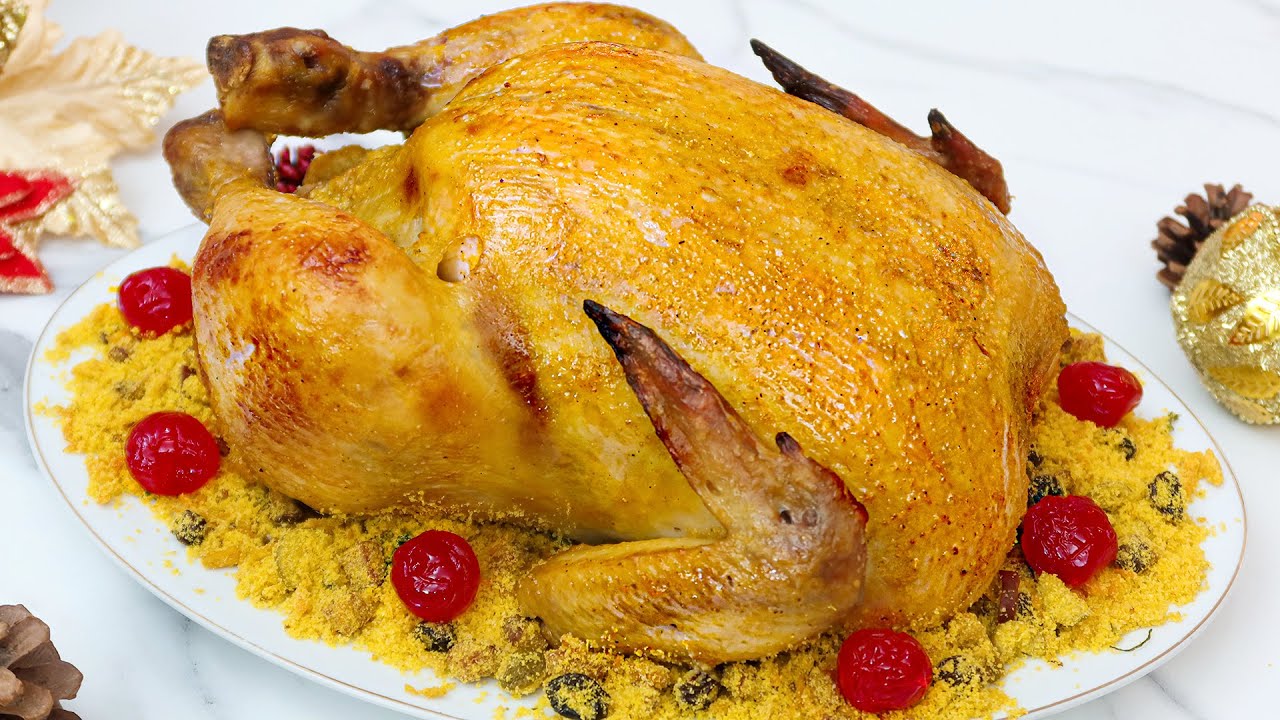 FRANGO ASSADO COM TEMPERO ESPECIAL PARA O NATAL | Nandu Andrade