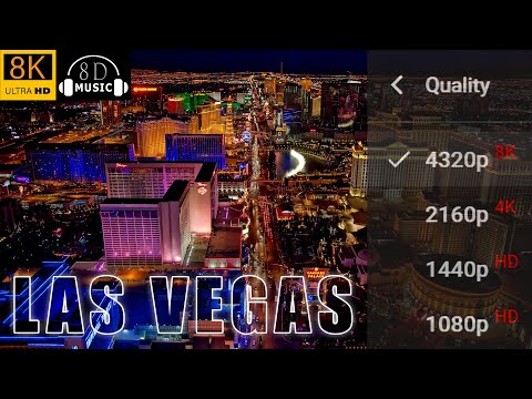 LAS VEGAS - VICE CITY IN 8K VIDEO ULTRA HD and 8D RELAXING MUSIC | 8K Visual 8D Audio