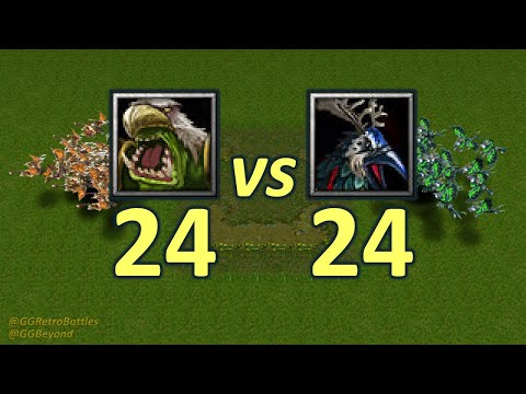 24 Wind Riders vs 24 Hippogryphs - Even Numbers - WarCraft III Retro Battles