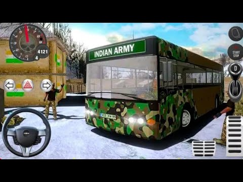 Indian Army Offroad Bus Driver : Driving Simulator | Bus Driving Simulator | Android Gameplay
