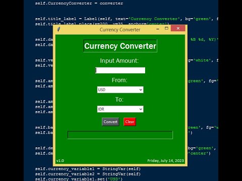 Simple Currency Convert Using Tkinter In Python